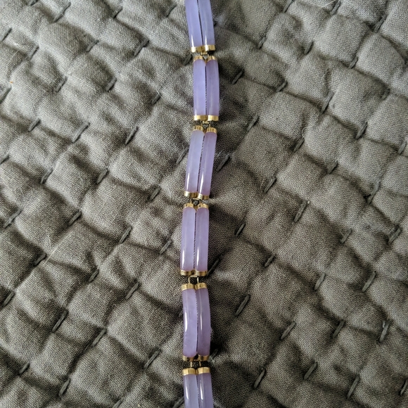 Jewelry - Lavender Jade Bracelet 14k